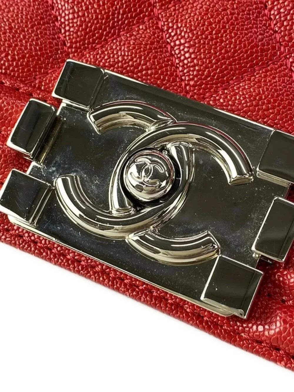 CHANEL Boy Chanel - Red Calfskin Shoulder Bag